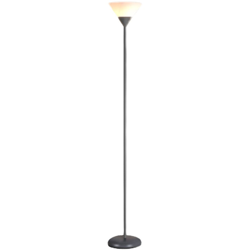 Lampe à torchiere conique gris nordique 1-Light Metal Floor Light pour la chambre