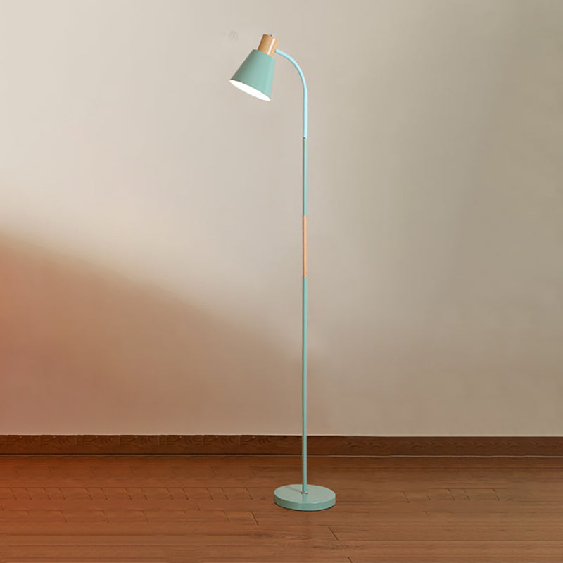 Noordse flexibele arm vloerlicht metallic 1 lampstudieruimte Standing Light