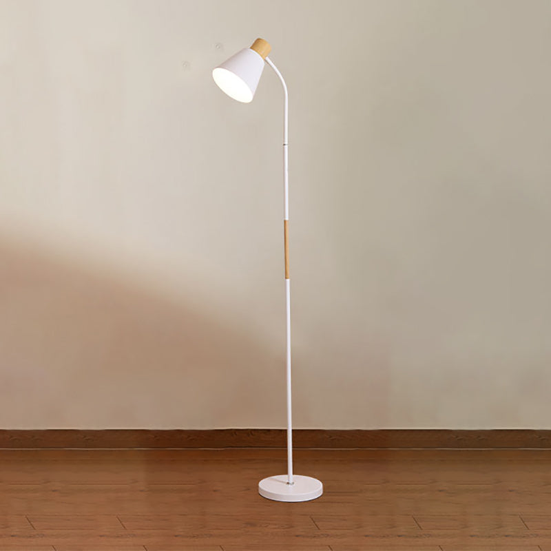 Noordse flexibele arm vloerlicht metallic 1 lampstudieruimte Standing Light