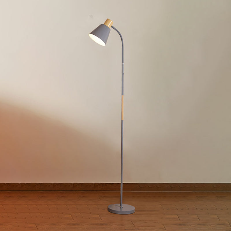 Noordse flexibele arm vloerlicht metallic 1 lampstudieruimte Standing Light