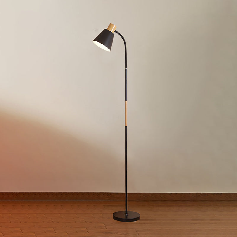 Noordse flexibele arm vloerlicht metallic 1 lampstudieruimte Standing Light