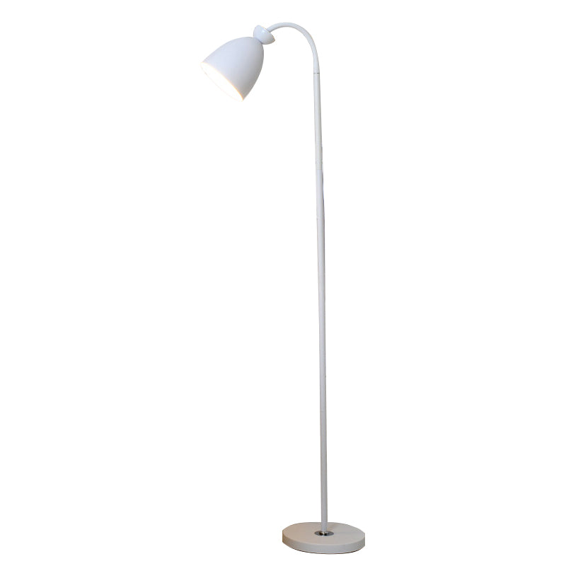 Macaron Bell Leesvloer Lamp metaal 1 kop Bed Bevloer Licht met flexibele arm