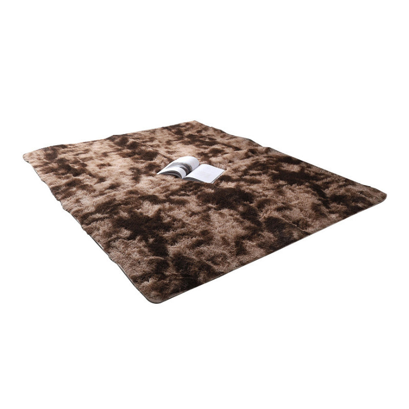Einfacher Shag Teppich Polyester Indoor Teppich Nicht-Rutsch-Backteppich für Schlafzimmerdekoration