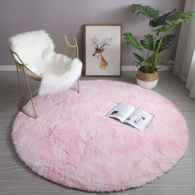 Round Plain Area Rug Polyester Tapijt binnen Tapijt voor slaapkamerdecoratie