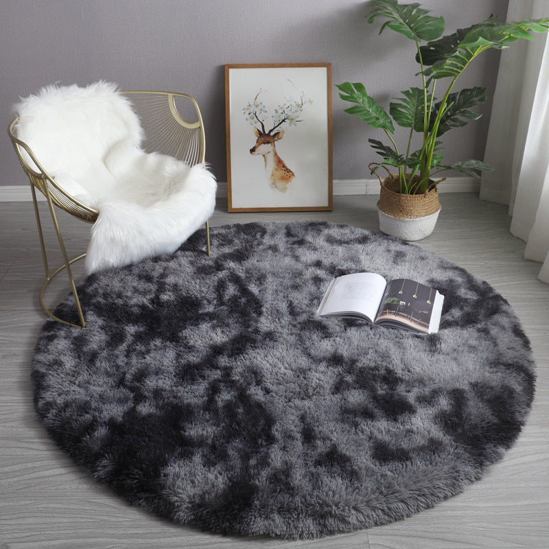 Round Plain Area Rug Polyester Tapijt binnen Tapijt voor slaapkamerdecoratie