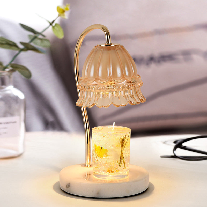 Gold Table Lamp Aromatherapy Melting Wax Desk Lamp for Bedroom (Without Aromatherapy)