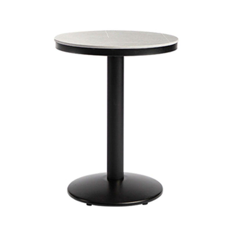 Industrial Style Marble Cocktail Bar Table Black Metal Base Bar Table