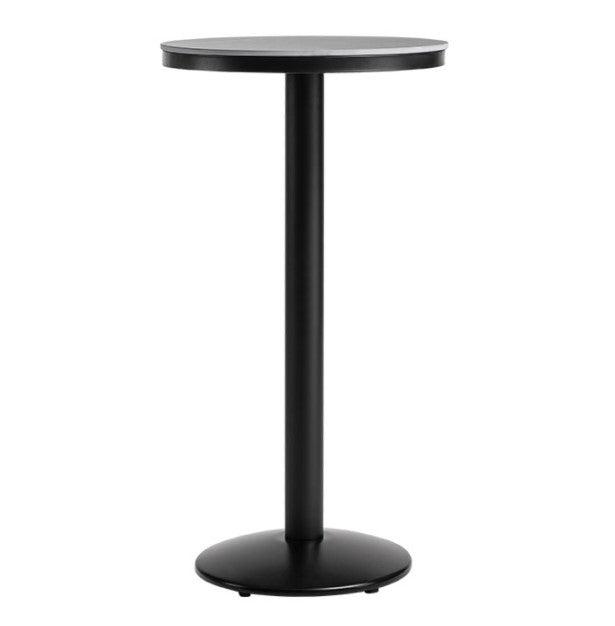 Industrial Style Marble Cocktail Bar Table Black Metal Base Bar Table