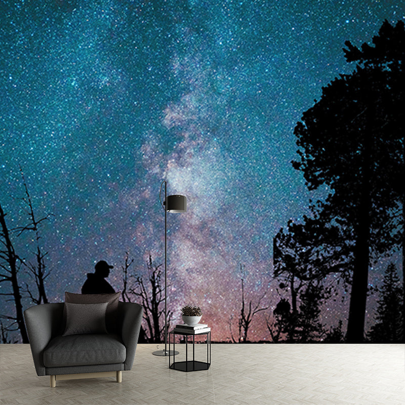 Novelty Style Mural Wallpaper Universe Mildew Resistant Wall Decor