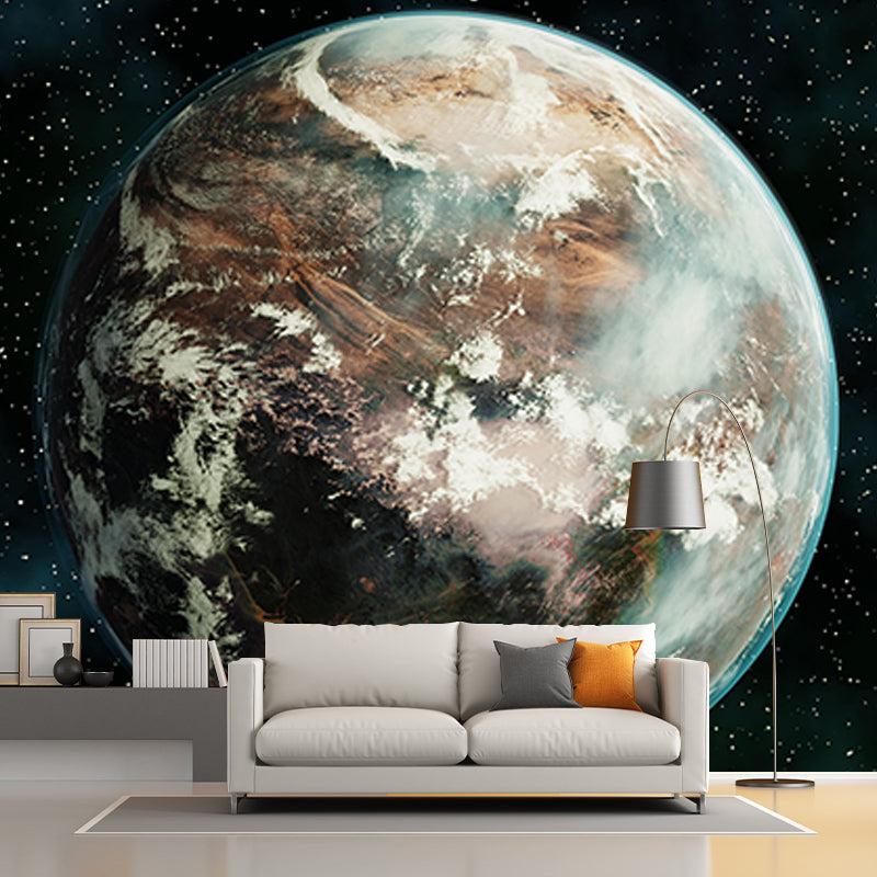 Bedroom Wall Mural Wallpaper Novelty Universe Mildew Resistant Wall Decor