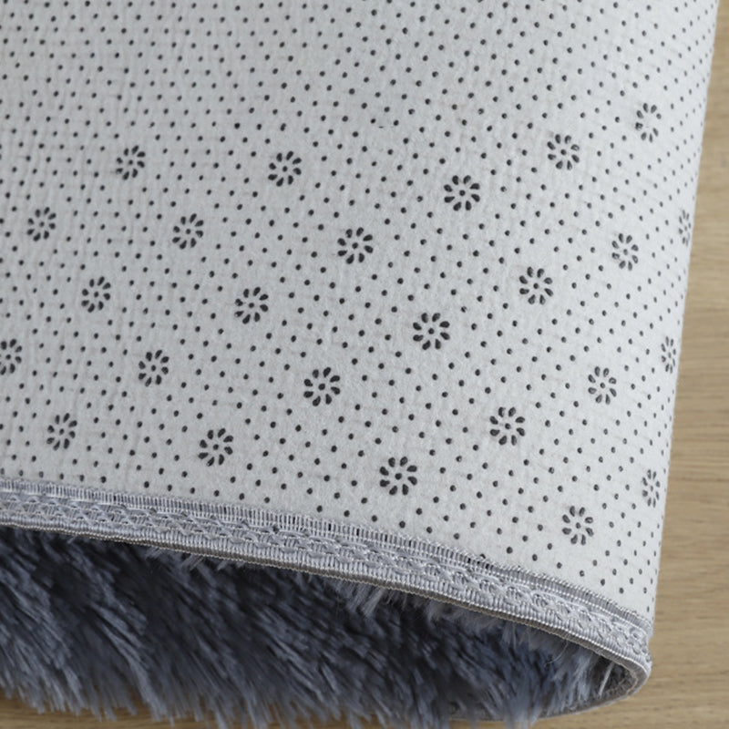 Tapis rond simple tapis d'intérieur en polyester pour décoration de la chambre à coucher