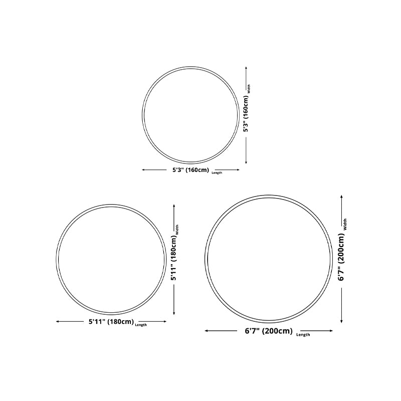 Eenvoudige ronde vloerkleed polyester tapijt binnen tapijt voor slaapkamerdecoratie