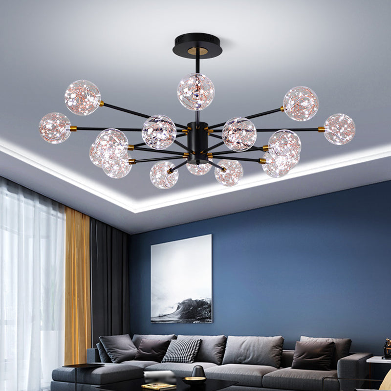 Contemporary Clear Glass Ceiling Pendant Light Global Hanging Pendant Light