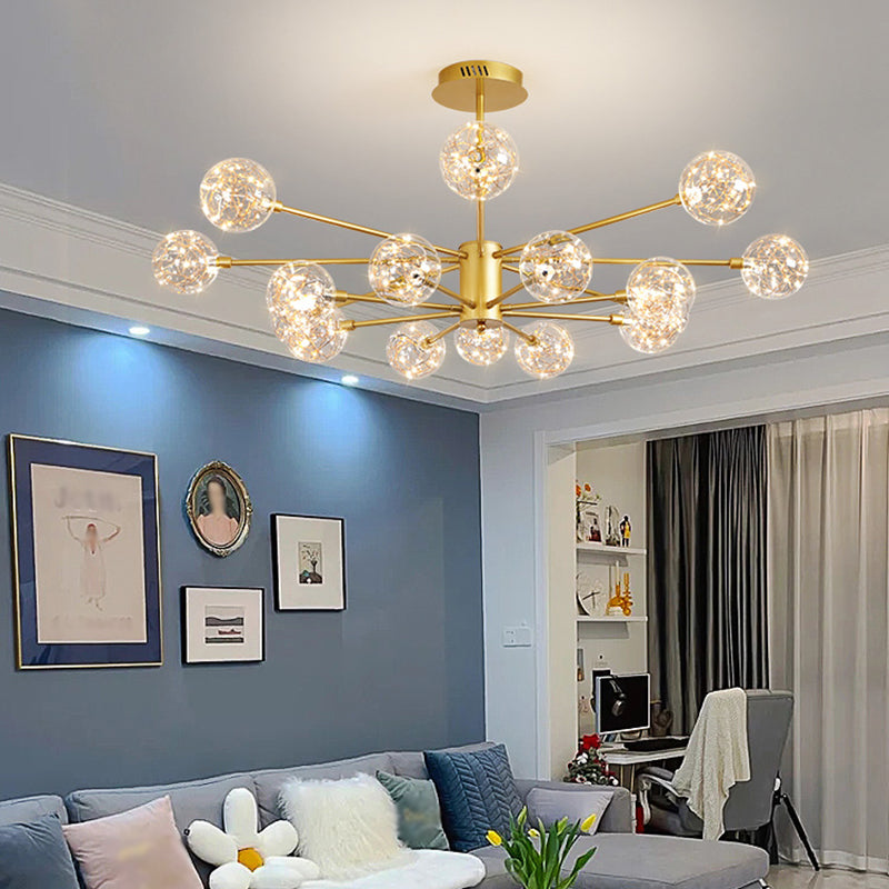 Contemporary Clear Glass Ceiling Pendant Light Global Hanging Pendant Light