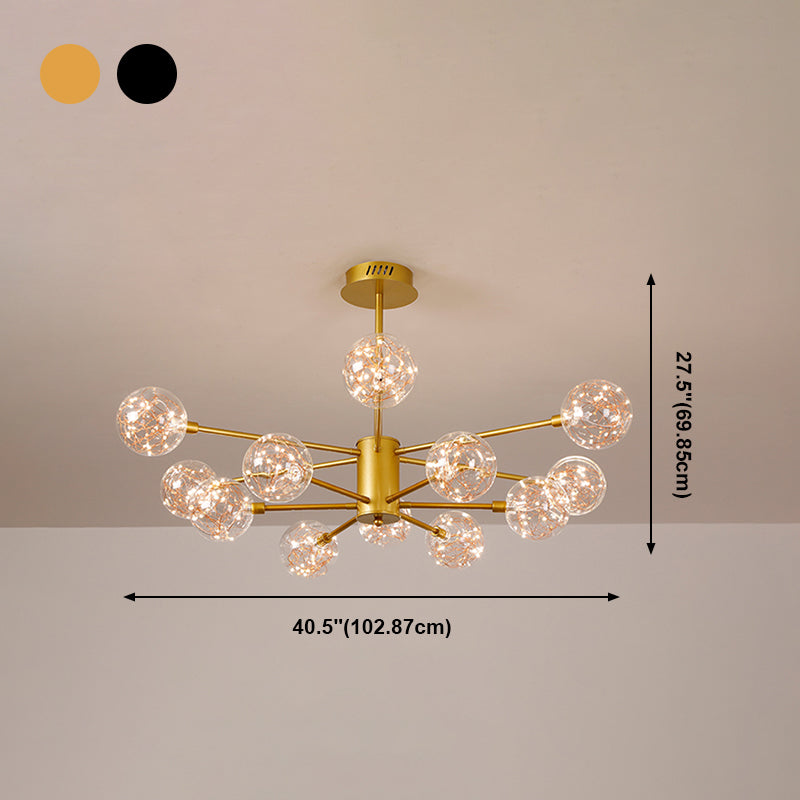 Contemporary Clear Glass Ceiling Pendant Light Global Hanging Pendant Light