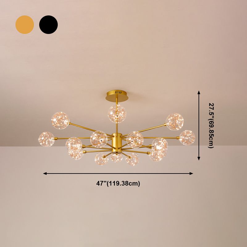 Contemporary Clear Glass Ceiling Pendant Light Global Hanging Pendant Light