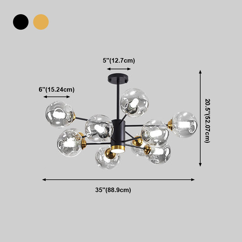 Lámparas de lámpara de metal Sputnik Modernas lámparas colgantes para sala de estar