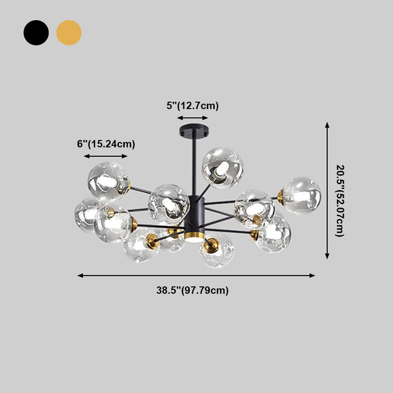 Lámparas de lámpara de metal Sputnik Modernas lámparas colgantes para sala de estar