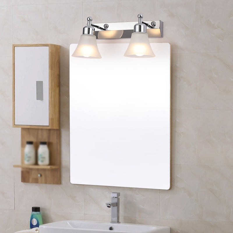 Modern Simple Makeup Mirror Light Nordic Bathroom Stainless Steel Mirror Lamp Fixture