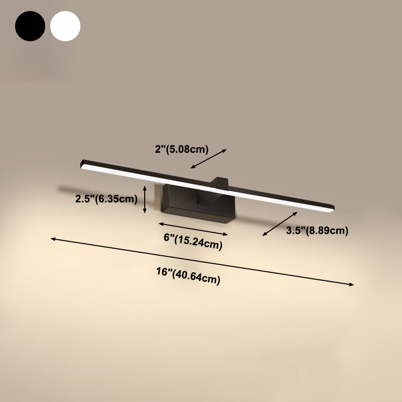 Nordic Modern Mirror Light Simple Long Strip Mirror Lamp Fixture for Bathroom