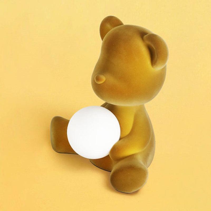 Nordic Style Little Bear Table Lamp Modern Style Glass Desk Lamp for Study Bedroom