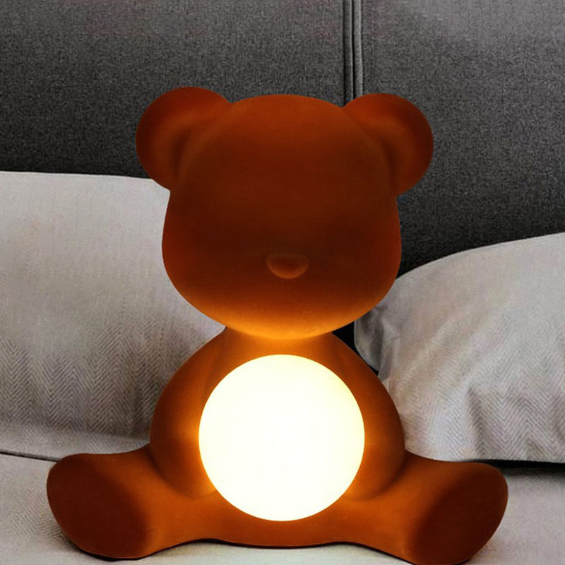 Nordic Style Little Bear Table Lamp Modern Style Glass Desk Lamp for Study Bedroom