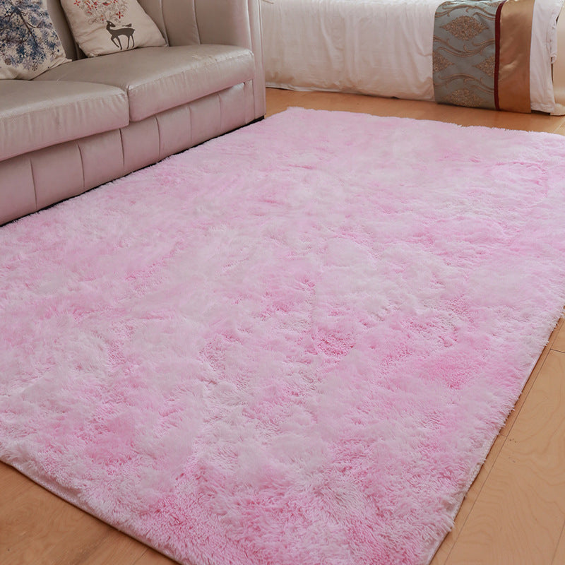 Gradient Tie-dye Plush Rug Indoor Rug Washable Pet Friendly Carpet for Home Decor