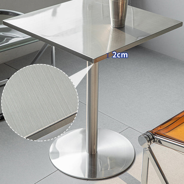 Industrial Style Dining Table Stainless Steel Dining Table for Coffee Shop