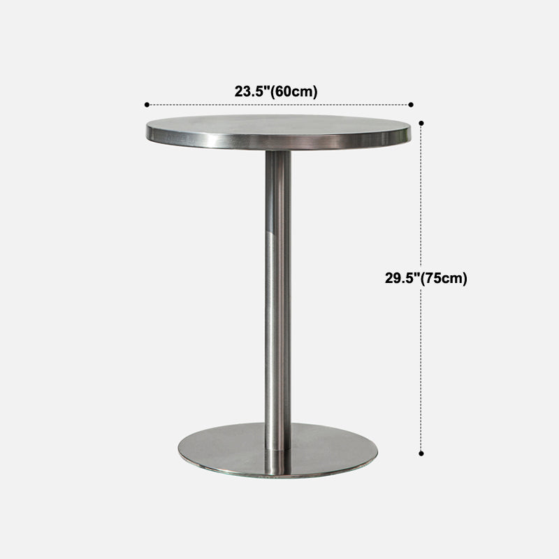 Industriële stijl eettafel roestvrijstalen eettafel voor coffeeshop