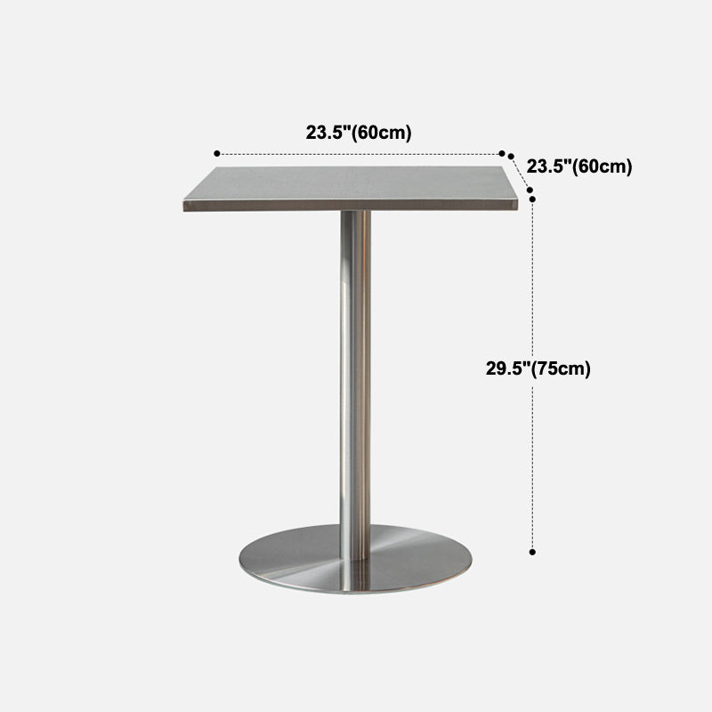 Mesa de comedor de estilo industrial Mesa de comedor de acero inoxidable para cafetería