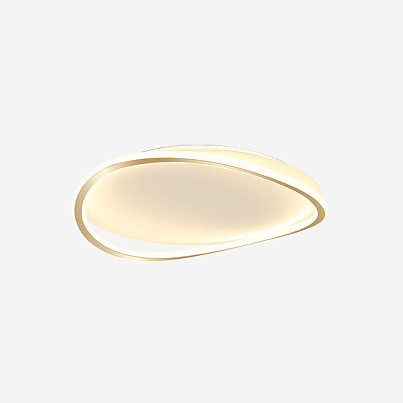 Acrylic Gold LED Ceiling Light in Modern Simplicity Iron Linear Flush Mount for Bedroom