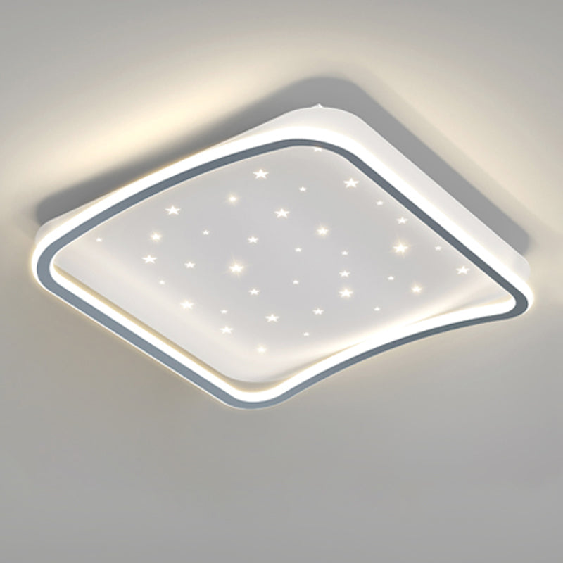 Geometrische vorm plafondlamp modern ijzer 2 lampen inbouw voor slaapkamer