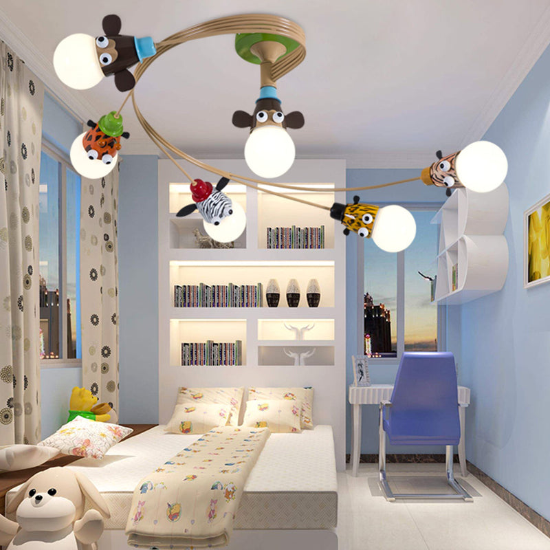 Lovely Animals LED Ceiling Light Modern Minimalism Flush Mount Lamp for Bedroom