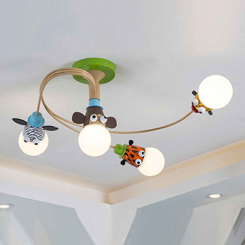 Lovely Animals LED Ceiling Light Modern Minimalism Flush Mount Lamp for Bedroom