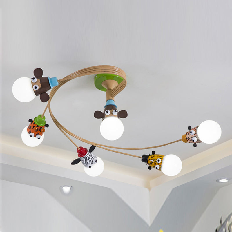 Lovely Animals LED Ceiling Light Modern Minimalism Flush Mount Lamp for Bedroom