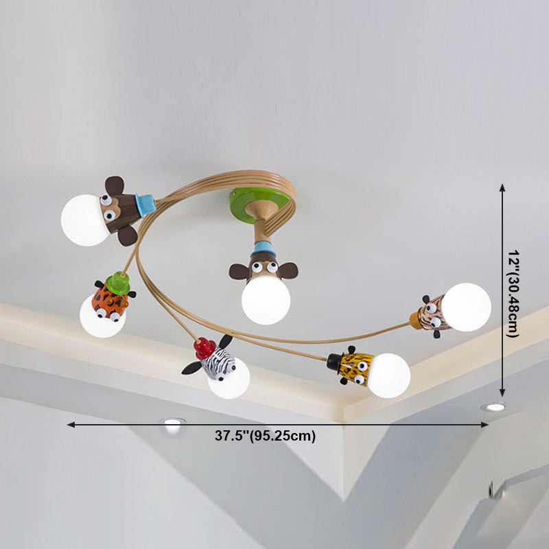 Lovely Animals LED Ceiling Light Modern Minimalism Flush Mount Lamp for Bedroom