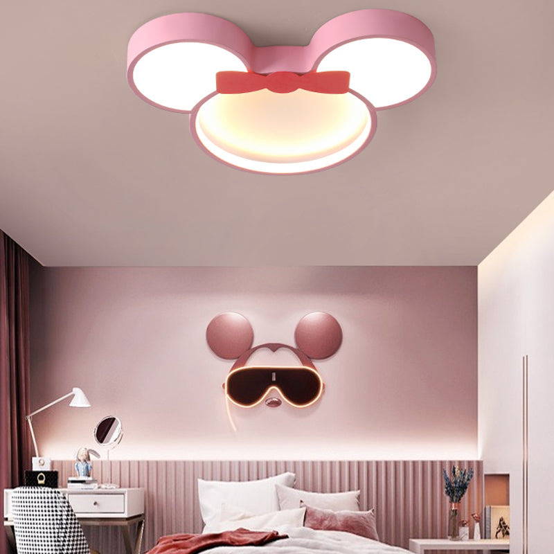 Modern Minimalism LED Ceiling Light Lovely Cartoon Flush-mount Lamp for Kids Bedroom