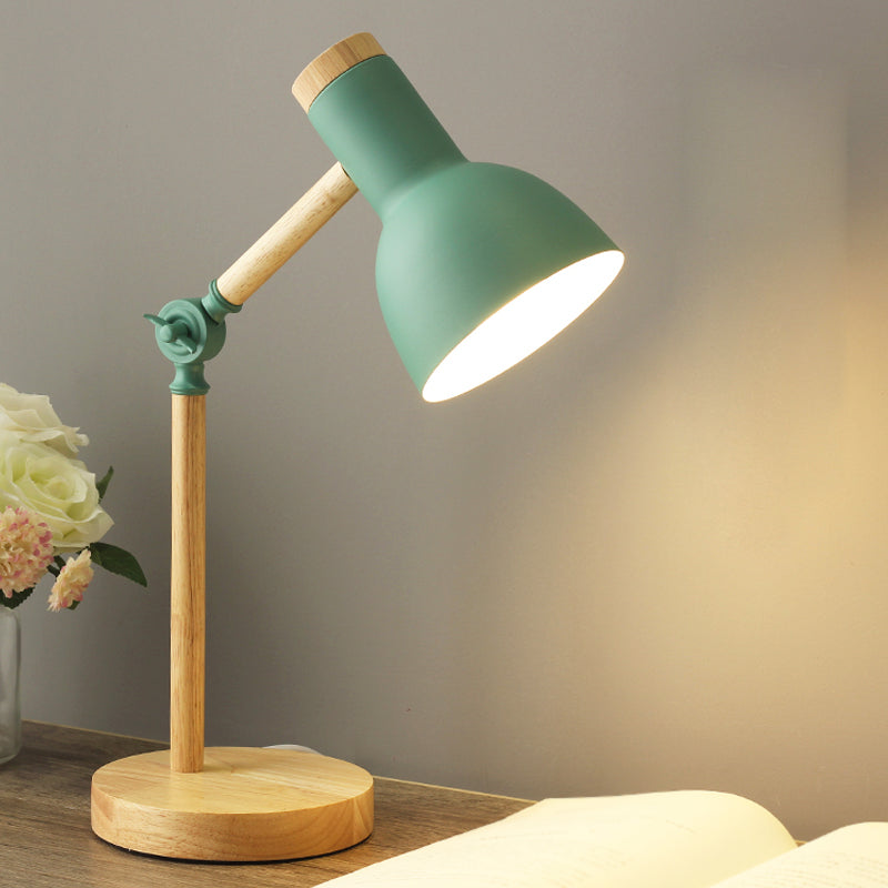 Modern Macaron Bedside Table Lamps Wooden Desk Lamp for Living Room Children's Bedroom