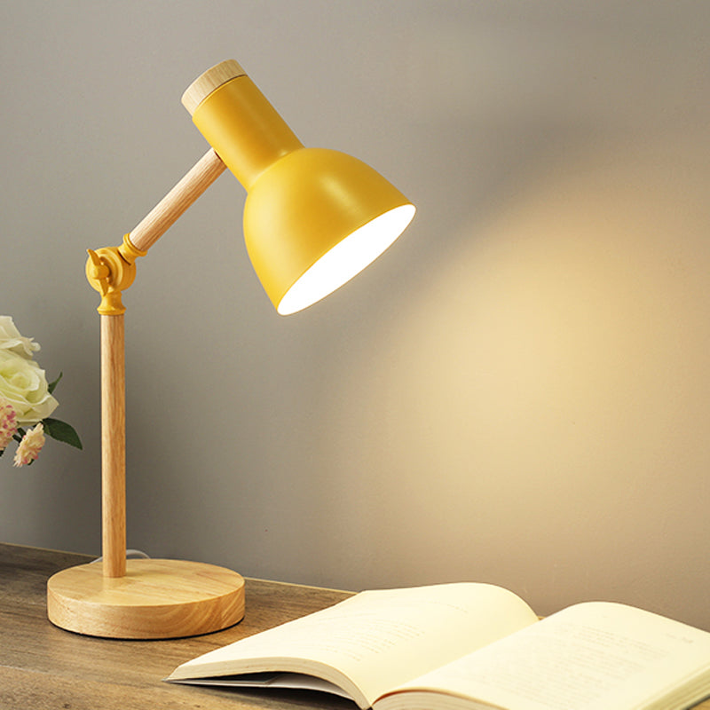 Modern Macaron Bedside Table Lamps Wooden Desk Lamp for Living Room Children's Bedroom