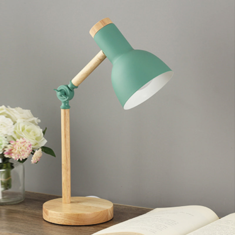 Modern Macaron Bedside Table Lamps Wooden Desk Lamp for Living Room Children's Bedroom