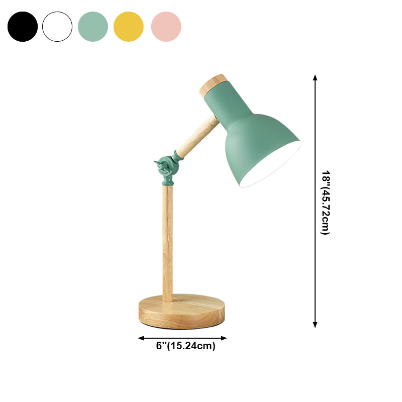 Modern Macaron Bedside Table Lamps Wooden Desk Lamp for Living Room Children's Bedroom