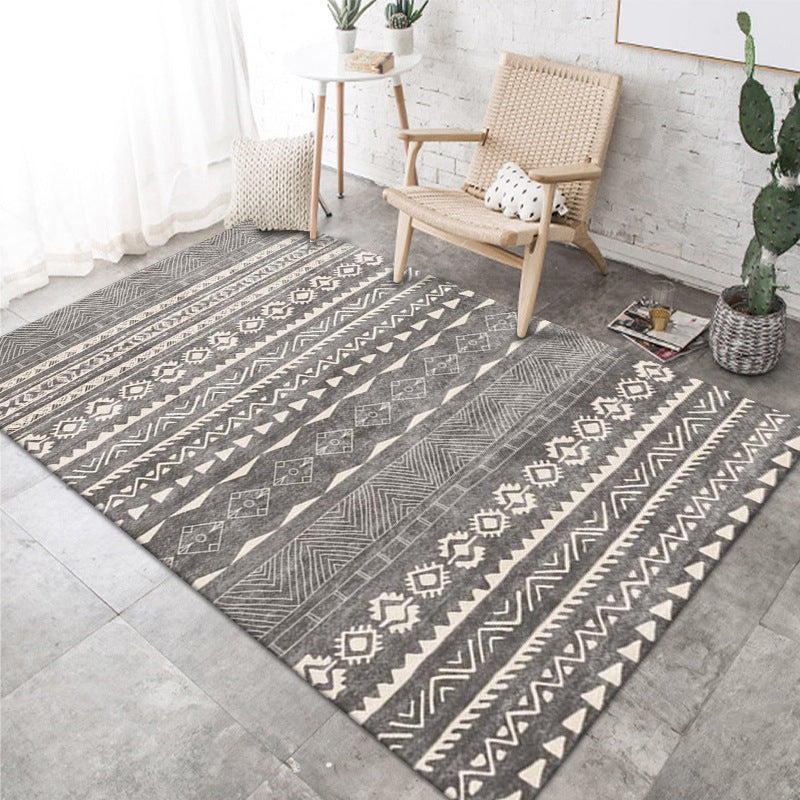 Tapis de chambre à coucher Morocco Print Intérieur Rapis en polyester Rapier avec un support sans glissement