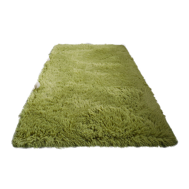 Tapis occasionnel de couleur moderne en peluche en peluche de couleur de tapis en polyester pour la chambre à coucher