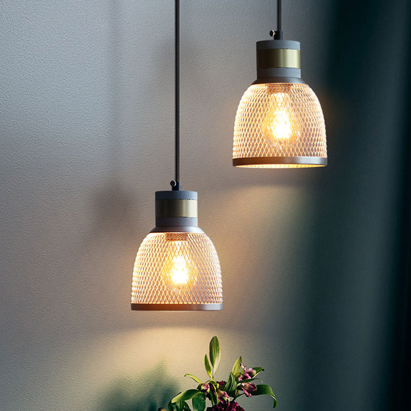 Geometric Shade Hanging Lighting Industrial Style Metal Light Pendant Lamp for Shop