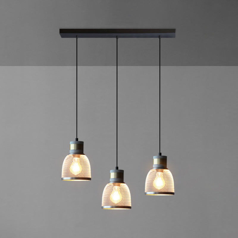 Geometric Shade Hanging Lighting Industrial Style Metal Light Pendant Lamp for Shop