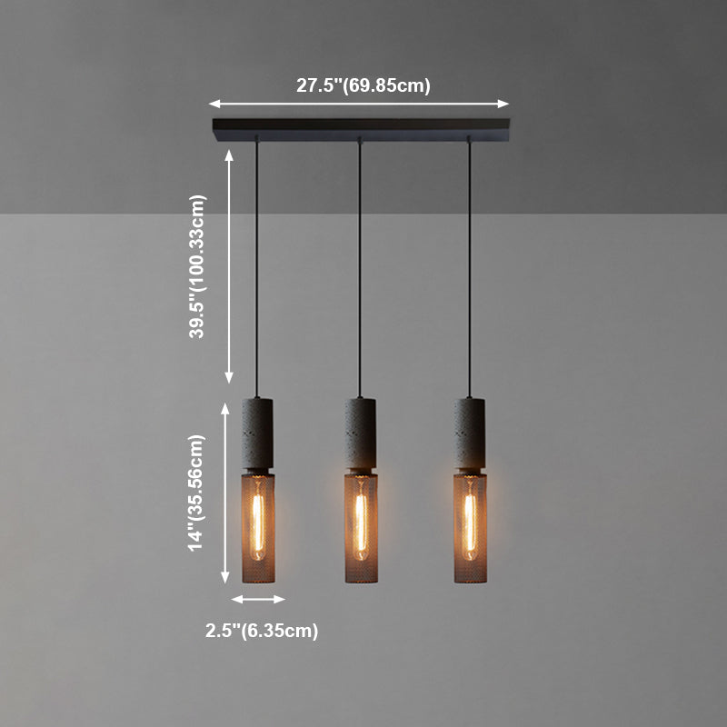 Lámpara colgante de luz de metal de estilo geométrico de sombra de tono colgante