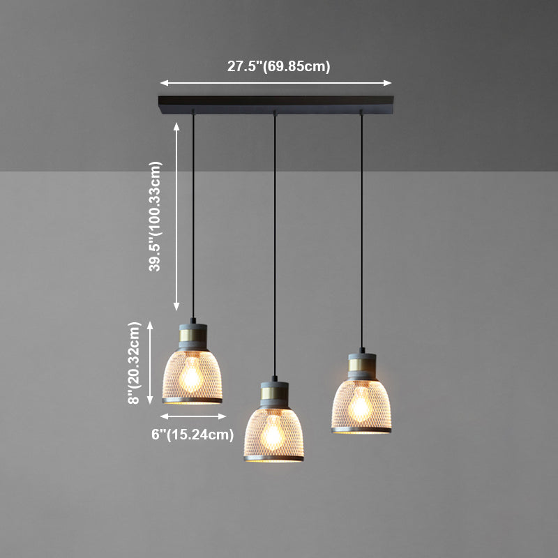 Geometric Shade Hanging Lighting Industrial Style Metal Light Pendant Lamp for Shop