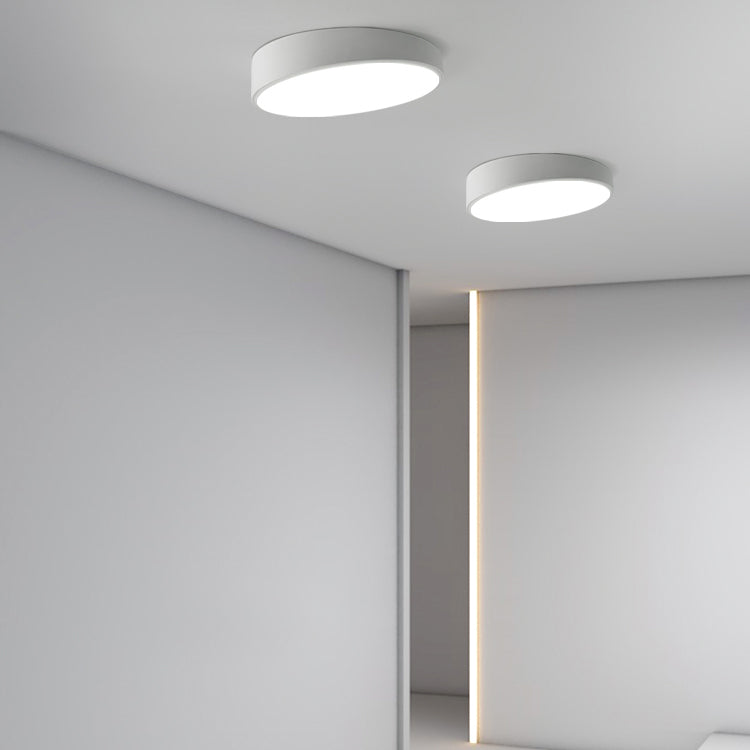 Metal Geometric Flush Mount Lighting Modern Style LED Ceiling Light in White