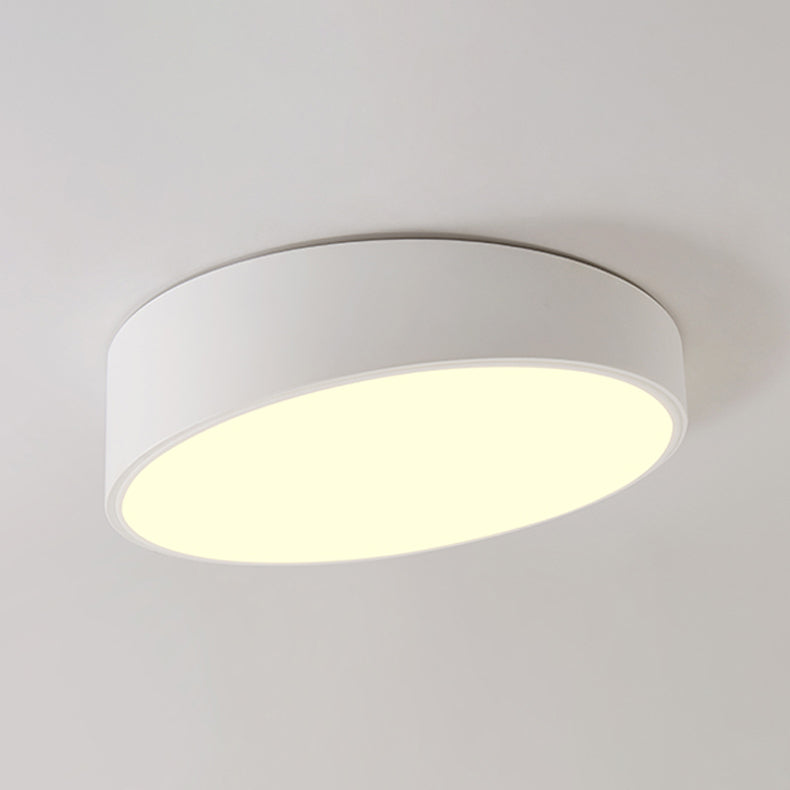 Metal Geometric Flush Mount Lighting Modern Style LED Ceiling Light in White