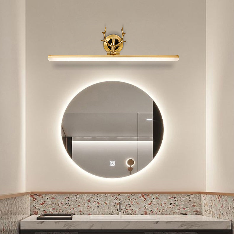 Lámpara de espejo de maquillaje de cobre simple moderna lámpara de espejo led nórdico lámpara de luz para baño